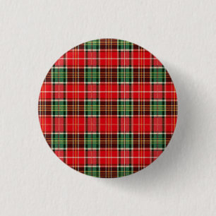 Traditionelles Weihnachts-Karomuster Button