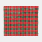 Traditionelles Weihnachts-Karomuster Fleecedecke (Vorderseite (Horizontal))