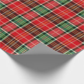 Traditionelles Weihnachts-Karomuster Geschenkpapier (Ecke)