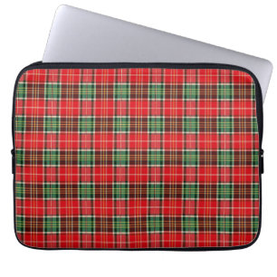 Traditionelles Weihnachts-Karomuster Laptopschutzhülle