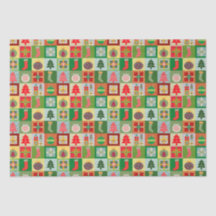 Traditionelles Weihnachts-Rot-Grün-Quiltiermuster