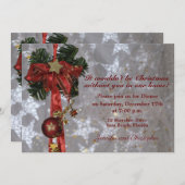 Traditionelles Weihnachtsausstellungsessen Einladung (Vorne/Hinten)