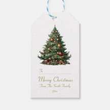 Traditionelles Weihnachtsbaum-Geschenk-Tag