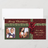 Traditionelles Weihnachtsdesign Feiertagskarte (Vorne/Hinten)