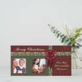 Traditionelles Weihnachtsdesign Feiertagskarte (Stehend Vorderseite)