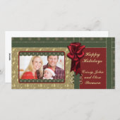 Traditionelles Weihnachtsdesign Feiertagskarte (Vorne/Hinten)