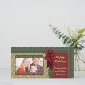 Traditionelles Weihnachtsdesign Feiertagskarte (Stehend Vorderseite)