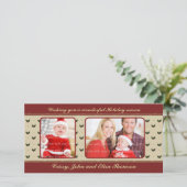 Traditionelles Weihnachtsdesign Feiertagskarte (Stehend Vorderseite)