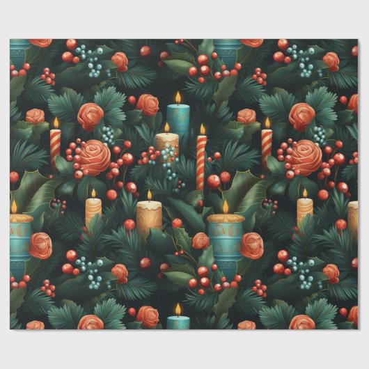 Traditionelles Weihnachtsdesign Geschenkpapier (Flach)