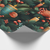 Traditionelles Weihnachtsdesign Geschenkpapier (Ecke)