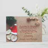 Traditionelles Weihnachtsessen Einladung (Stehend Vorderseite)