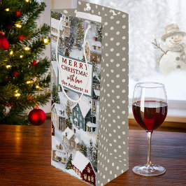 Traditionelles Weihnachtsfest  Geschenktüte Für Weinflaschen