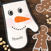 Traditionelles Weihnachtsfest Snowman Funny Face S Ofenhandschuh & Topflappen-Set