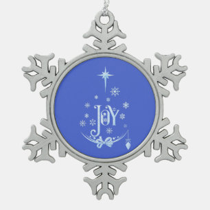 Traditionelles Weihnachtsgefühl voller Freude Schneeflocken Zinn-Ornament