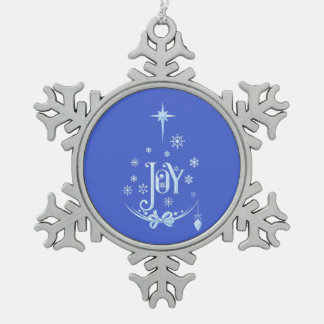 Traditionelles Weihnachtsgefühl voller Freude Schneeflocken Zinn-Ornament