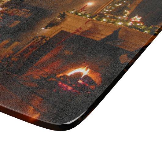 Traditionelles Weihnachtsglas Schneidebrett (Ecke)