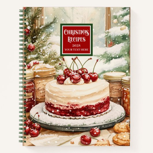 Traditionelles Weihnachtskochbuch für Familien Notizblock (Vorderseite)