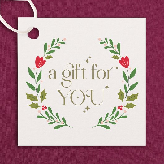 Traditionelles Weihnachtskreidegeschenk Geschenkanhänger