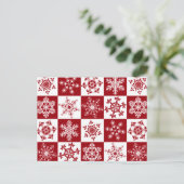 Traditionelles Weihnachtsmuster Feiertagspostkarte (Stehend Vorderseite)