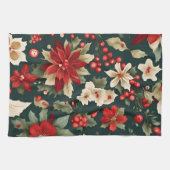 Traditionelles Weihnachtsmuster mit Blume Geschirrtuch (Horizontal)