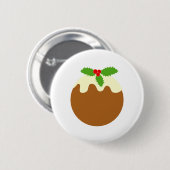Traditionelles Weihnachtspudding. Auf Weiß. Button (Vorne & Hinten)
