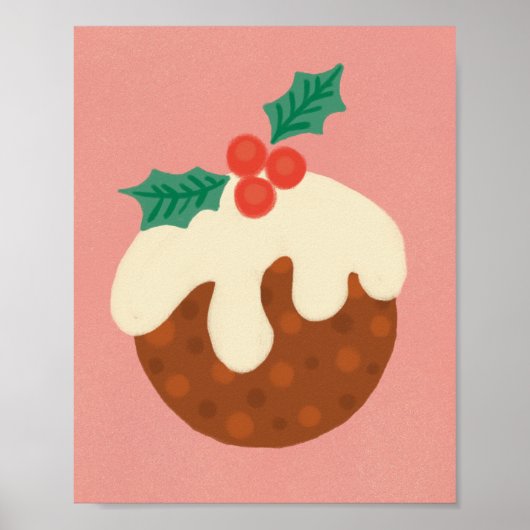Traditionelles Weihnachtspudding-Poster Poster (Vorne)