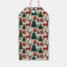 Traditionelles Weihnachtsrentier-Baum-Muster 