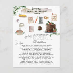 Traditionelles Weihnachtsrezept Feiertage Postkarte
