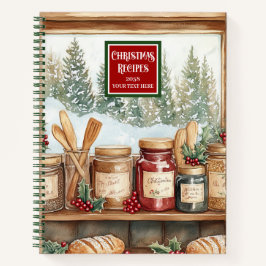 Traditionelles WeihnachtsrezeptorNotebook mit Name Notizblock