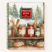 Traditionelles WeihnachtsrezeptorNotebook mit Name Notizblock (Vorderseite)
