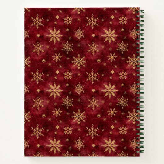 Traditionelles WeihnachtsrezeptorNotebook mit Name Notizblock (Rückseite)