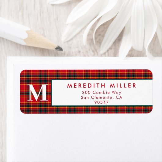 Traditionelles Weihnachtsrot und Grün Kariert (Insitu)