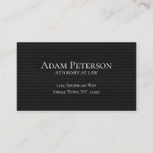 Traditionelles Weiß auf Schwarz Minimalistisch Visitenkarte (Vorderseite)