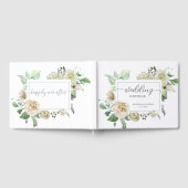 Traditionelles White Floral Frame Wedding Gästebuc Gästebuch (Voll)