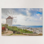 Traditionelles Windmühle griechischen Dorf Mykonos Puzzle (Horizontal)