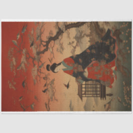 Traditionelles Woodblock Japan Women Portrait Seidenpapier