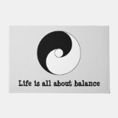 Traditionelles Yin Yang Balance-Heiliges Symbol Fußmatte (Vorderseite)