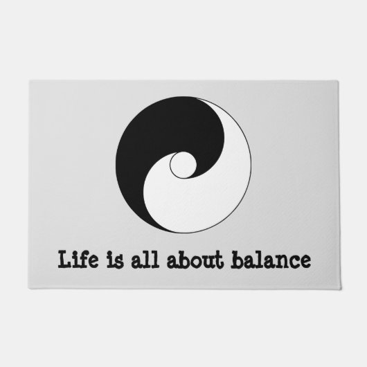 Traditionelles Yin Yang Balance-Heiliges Symbol Fußmatte (Vorderseite)