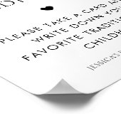 Traditionen der Script & Heart Familie Babyduschen Poster (Ecke)