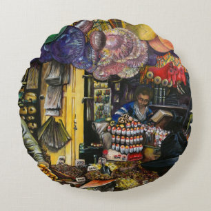 Traditionen des alten Handels, Jerusalem Rundes Kissen