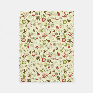 Traditionen des Weihnachtsurlaubs Fleecedecke