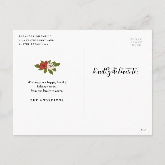 Traditionen Feiertagspostkarte (Rückseite)