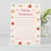 Traditionskarte für Apfel-Baby-Duschfamilie Einladung (Stehend Vorderseite)