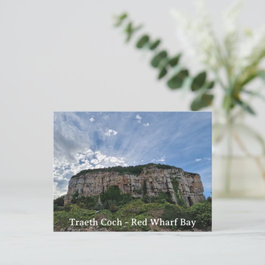 Traeth Coch - Red Wharf Bay Postkarte (Stehend Vorderseite)