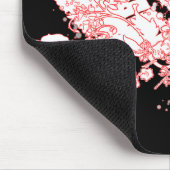 traf Baum. rot & weiß. Mousepad (Ecke)