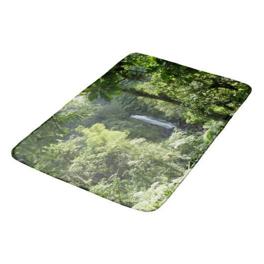 Trafalgar Falls Tropical Rainforest Fotografie Badematte (Schrägansicht)