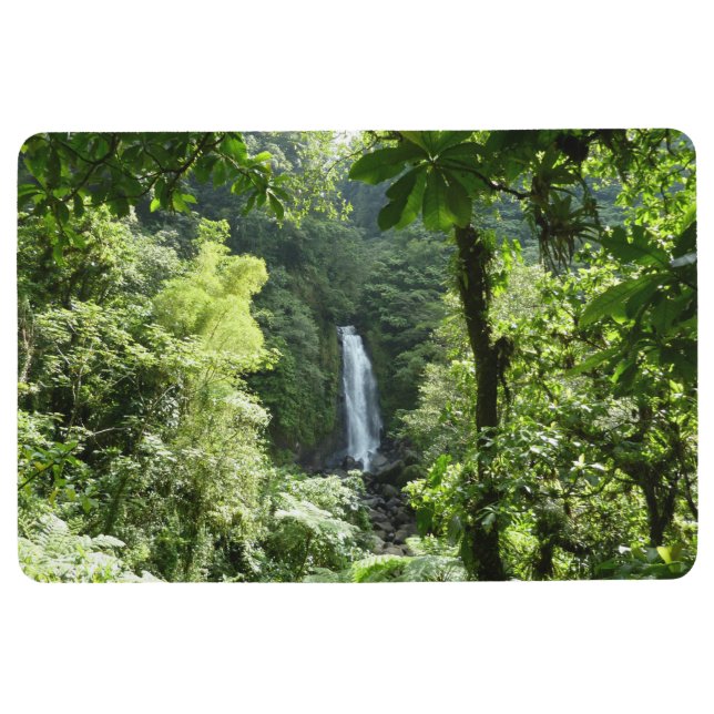 Trafalgar Falls Tropical Rainforest Fotografie Bodenmatte (Vorderseite)