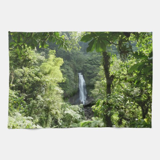 Trafalgar Falls Tropical Rainforest Fotografie Handtuch (Horizontal)