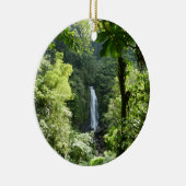 Trafalgar Falls Tropical Rainforest Fotografie Keramik Ornament (Rechts)