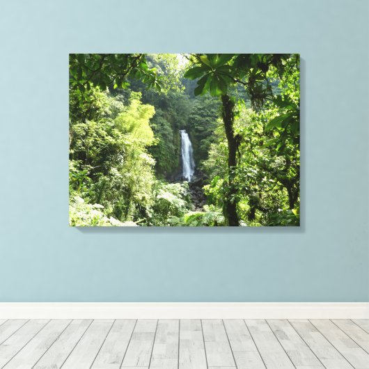 Trafalgar Falls Tropical Rainforest Fotografie Leinwanddruck (Insitu (Holzboden))